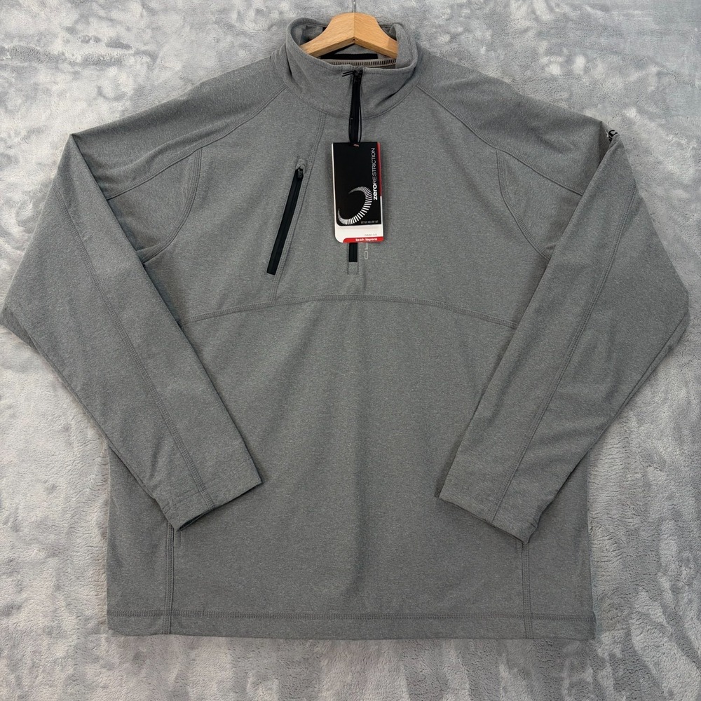 Zero Restriction Mens Large Tech Layers Dash 3.0 Pullover Grey Tour Series NEW!